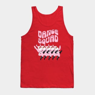 Dance Squad, Pink Christmas, Retro Santa, Gift For Dance Lover Tank Top